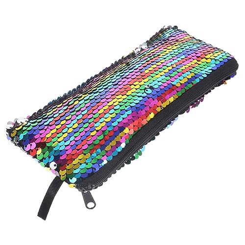 OSOLADY Kleine Pailletten Kosmetiktasche Handliche Make-up Tasche Für Damen Glitzer Schminkbeutel Mit Großem Stauraum Für Schmuck Und Accessoires Für Reisen Und Täglichen Gebrauch von OSOLADY