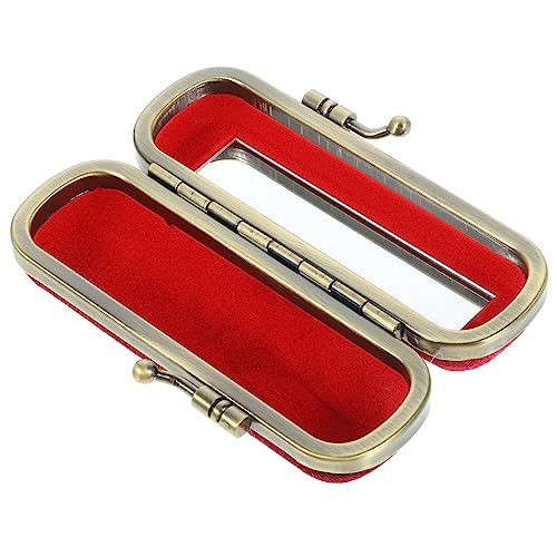 OSOLADY Kleiner Lippenstift Organizer mit Spiegel Flanellbezogene Lippenstiftbox für Damen zur Aufbewahrung und Verhindert Ihrer Handtasche von OSOLADY