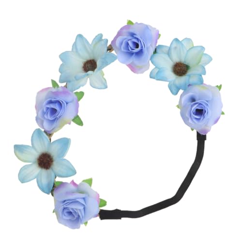 OSOLADY Kopfschmuck Braut Stirnband Floral Stirnband Für Frauen Blumenkopfbedeckung Für Hochzeiten Festivals Und Fotoshootings Mit Kunstblumen Angenehm Zu Tragen Langlebig Und von OSOLADY