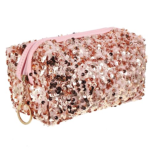 OSOLADY Kosmetiktasche Mit Pailletten Große Kapazität Tragbare Make up Handtasche Für Damen Multifunktionale Aufbewahrungstasche Für Hautpflegeprodukte Und Toilettenartikel von OSOLADY