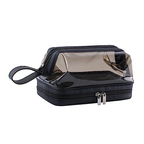 OSOLADY Kosmetiktasche für Damen wasserdichte Make Up Organizer mit Reißverschluss Doppellagiger für Reisen Reisezubehör Teefarbe OSOLADY Kosmetiktasche für Damen wasserdichte Make Up Organizer mit Reißverschluss Doppellagiger für Reisen Reisezubehör Teefarbe von OSOLADY