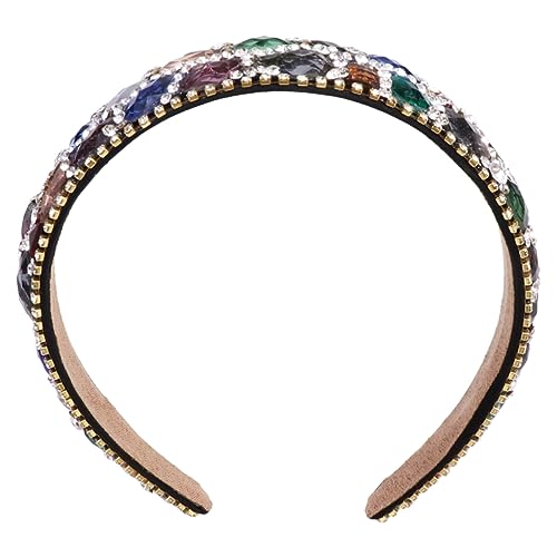 OSOLADY Strass Stirnband Für Frauen Mädchen Haarreifen Im Schlichten Stil Kreativer Kopfschmuck Haarschmuck Mit Perlen Kopfbedeckung Für Verschiedene Anlässe von OSOLADY
