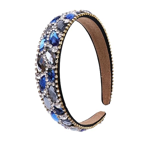 OSOLADY Wunderschöner Haarschmuck Mit Strasssteinen Eleganter Haarreif Für Damen Und Mädchen Haaraccessoire Blau Für Besondere Anlässe Und Fotomomente von OSOLADY