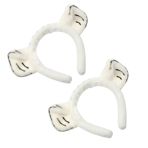 OSOLADY Kuschelige Tiger Ohren Haarreifen Weiß Elastische Bequeme Haarschmuck Damen Vielseitige Animal Headbands für Party Alltag Foto Requisiten und Geschenkideen von OSOLADY