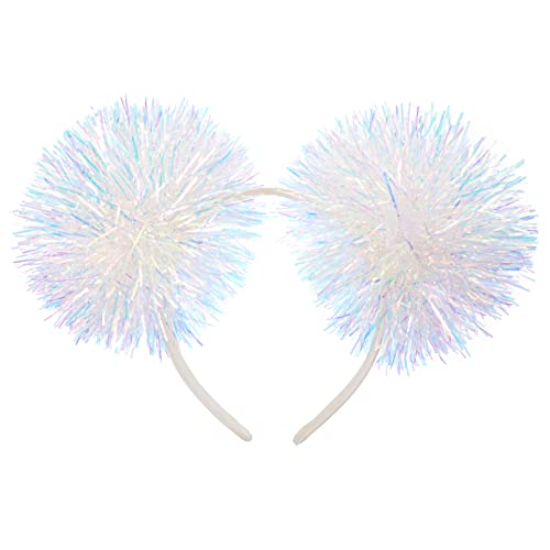 OSOLADY Lametta Pompom Stirnband Weißes Haarreif für Weihnachten Cosplay Tanz und Themenpartys Langlebig und Kopfschmuck für Festlichkeiten OSOLADY Lametta Pompom Stirnband Weißes Haarreif für Weihnachten Cosplay Tanz und Themenpartys Langlebig und Kopfschmuck für Festlichkeiten von OSOLADY