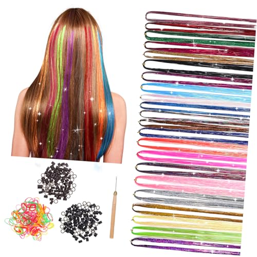 OSOLADY Lametta-haarset in 7 Farben Glitzernde Haarverlängerungen Leicht Anzuwendende Zöpfe Haar-accessoires für Frauen Pferdeschwanz-verlängerung für Mädchen OSOLADY Lametta-haarset in 7 Farben Glitzernde Haarverlängerungen Leicht Anzuwendende Zöpfe Haar-accessoires für Frauen Pferdeschwanz-verlängerung für Mädchen von OSOLADY