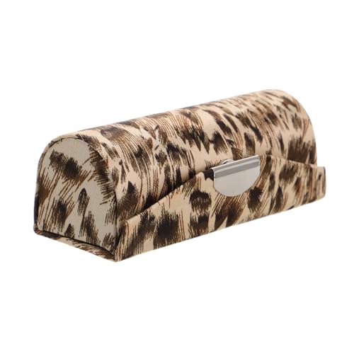 OSOLADY Leopardenmuster Lippenstift Etui Mit Spiegel Eleganter Kosmetik Organizer Aus Seide Für Lippenpflege Praktischer Aufbewahrungsbehälter Für Damen Und Mädchen von OSOLADY