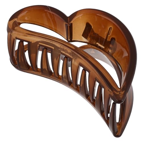 OSOLADY Love Heart Haarspange Damen Große Western Haarklammer Modischer Clip für Urlaub Stilvolle Haarklammern Frauen Robust und Elegant in Jelly Braun OSOLADY Love Heart Haarspange Damen Große Western Haarklammer Modischer Clip für Urlaub Stilvolle Haarklammern Frauen Robust und Elegant in Jelly Braun von OSOLADY