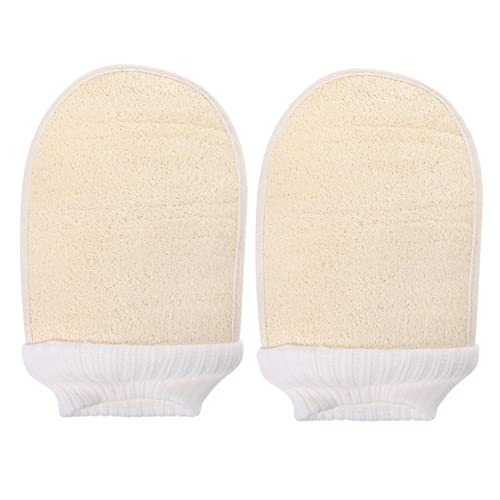 OSOLADY Luffa-schrubberhandschuhe 2er-pack Peeling-badetücher Rücken- Und Schulterschrubber Spa-tools Für Die Haut von OSOLADY