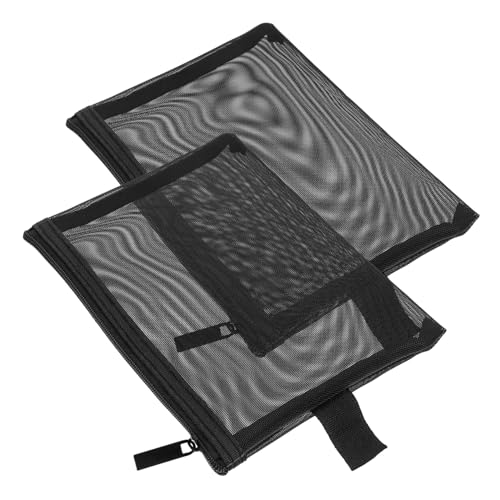 OSOLADY 2stücke Kleine Kosmetiktasche Transparente Make-up Tasche Aus Netzstoff Reise Kosmetik Organizer Mit Reißverschluss Für Damen Und Alltag Multifunktionale Aufbewahrungstasche von OSOLADY
