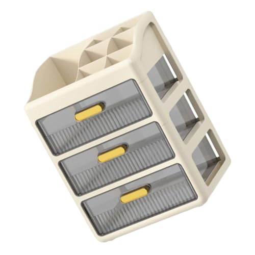 OSOLADY 3stufe Kosmetik Organizer Mit Eleganter Lagiger Aufbewahrungsbehälter Für Make-up Parfüm Und Haaraccessoires Praktischer Schminktisch Organizer Für Übersichtliche Ordnung von OSOLADY