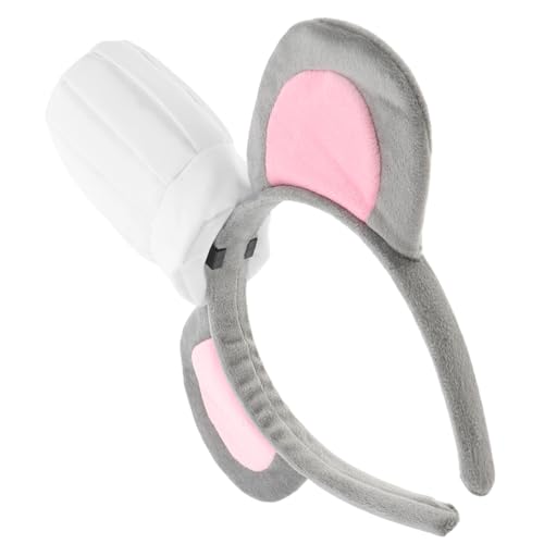 OSOLADY Mausohren-stirnband Mit Kochmütze Graues Maus-kostüm-stirnband Tierhaar-accessoires Für Halloween Cosplay Kostüm Party-dekoration von OSOLADY