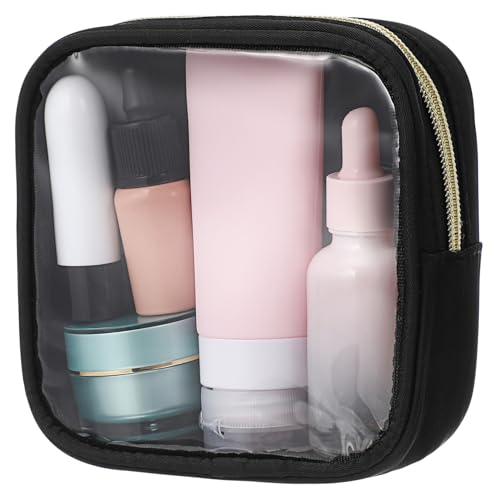 OSOLADY Mini-Kosmetiktasche Transparentes Design Reise-Organizer Für Damen Mit Reißverschluss Für Make-up Toilettenartikel Und Reiseutensilien Kompakte Für Unterwegs von OSOLADY