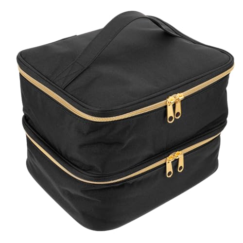 OSOLADY Nagellack Organizer Tragbarer Doppellagiger Nagellackbeutel für Flaschen Wasserdichtes Make Up Aufbewahrungsetui für Kosmetikliebhaber von OSOLADY