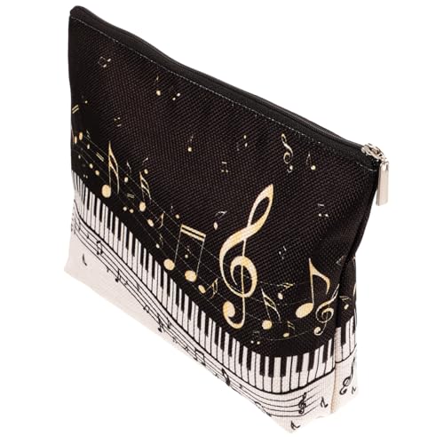 OSOLADY Reise-Make-up-Tasche Mit Musikthema-Druck Kosmetiktasche Mit Reißverschluss Tragbare Schminktasche Für Damen Schminktasche Für Reise Wiederverwendbare Kulturbeutel von OSOLADY