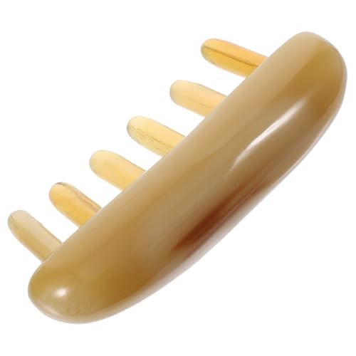 OSOLADY Ox Horn Kamm Tragbarer Kopfhaut-massagekamm Mit Breiten Zähnen Für Effektive Gua Sha Und Massagen Geeignet Für Männer Frauen Und Senioren von OSOLADY