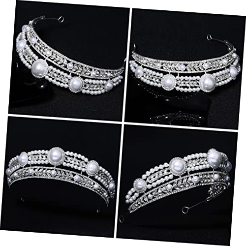 OSOLADY Perlenkrone mit Strassbesatz Leichtes Braut Stirnband für Hochzeit Geburtstag Party und Cosplay Silberner Kopfschmuck für Damen und Prinzessinnen Komfortabel und Gestaltet OSOLADY Perlenkrone mit Strassbesatz Leichtes Braut Stirnband für Hochzeit Geburtstag Party und Cosplay Silberner Kopfschmuck für Damen und Prinzessinnen Komfortabel und Gestaltet von OSOLADY