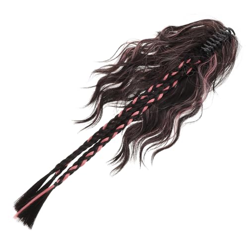 OSOLADY Bunte Fake-ponytail Haarverlängerung Für Damen Synthetische Geflochtene Haarteile Mit Clip Vielseitiges Design Für Halboffene Frisuren Strapazierfähig Und Modisch Für von OSOLADY