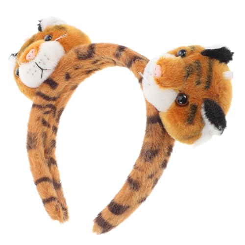 OSOLADY Tiger Stirnband Für Gesichtswäsche Cartoon Tiger Haarschmuck Aus Plüsch Für Makeup Spa Und Partys Breites Haarband Für Unvergessliche Momente Geeignet Für Teenager Und von OSOLADY