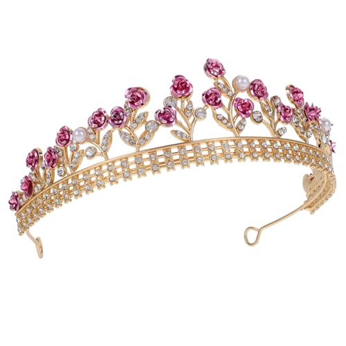 OSOLADY Prinzessin Handgemachte Krone Rose Krone Kopfschmuck Tiara Prinzessin Krone Geburtstag Tiara Für Frauen Braut Stirnband Hochzeit Rose Blumenkrone Rose Braut Stirnband OSOLADY Prinzessin Handgemachte Krone Rose Krone Kopfschmuck Tiara Prinzessin Krone Geburtstag Tiara Für Frauen Braut Stirnband Hochzeit Rose Blumenkrone Rose Braut Stirnband von OSOLADY