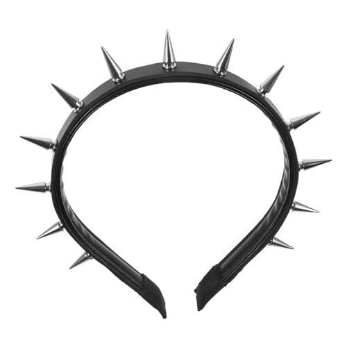 OSOLADY Punk Rivet Haarreif für Damen Gothic Kopfschmuck Leichtes Stirnband für Cosplay und Partys Stilvolles Accessoire für Halloween und Karneval von OSOLADY