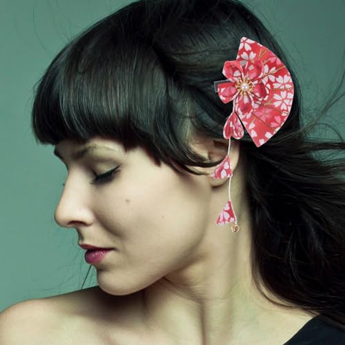 OSOLADY Quastenkopfschmuck für Schleife klein Hochzeit fächer Haarspange Haarspange Frauenhaarklammern elegante Haarspangen Bettwäsche aus Baumwolle Violett Zufällige Farbe von OSOLADY