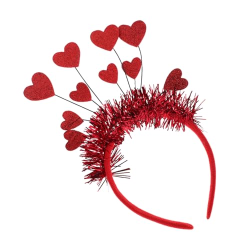 OSOLADY Red Love Heart Stirnband Frauen Valentiner Pailletten Haarband Cupid Party Accessoire Für Hochzeiten Geburtstage Festliche Feierlichkeiten Haare Hoop von OSOLADY