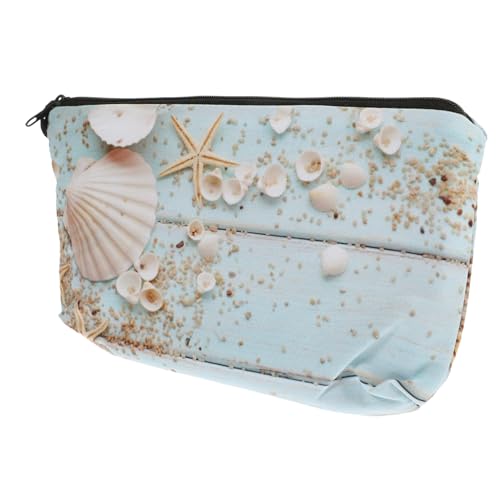 OSOLADY Reise-Make-up-Tasche Muschel Stilvolle Kosmetiktasche Bequemer Griff Tragbarer Toilettenartikel-Organizer Für Frauen von OSOLADY