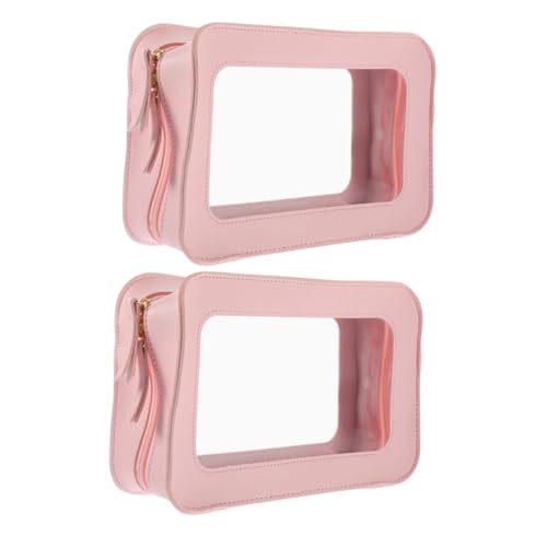 OSOLADY 2stücke Transparente Kosmetiktasche Wasserdichter Makeup Organizer Für Reisen Leichte Toilettentasche Für Damen Praktische Aufbewahrung Für Kosmetik Pflegeprodukte von OSOLADY