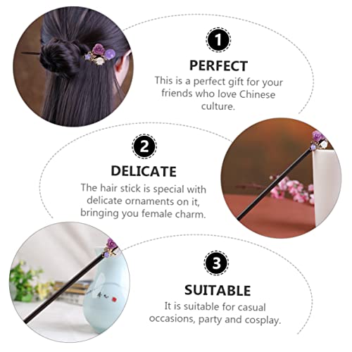 OSOLADY Retro Blumenhaarnadel für Damen Antike Haarnadel Eleganter Kopfschmuck für Volksfeste Dekorativer Haarstick für Traditionelle Looks Perfektes für von OSOLADY
