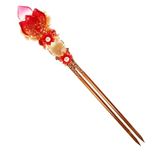 OSOLADY Retro Haargabel für Damen Vintage Haarstab aus Glänzendem Material Antiker Stil Haarnadel für Chignon Haarschmuck im Hanfu Design Praktische Haarstyling Haarnadeln von OSOLADY