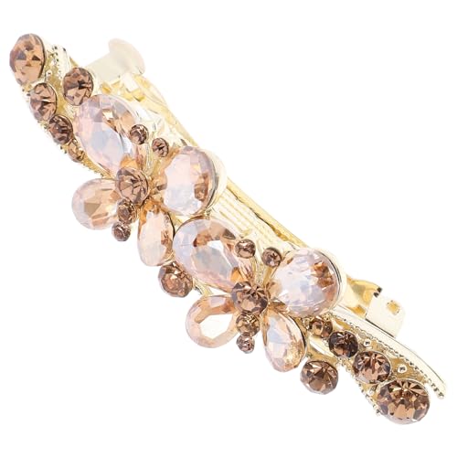 OSOLADY Rhinestone Haarklammer für Damen Funkelnder Haarclip mit Frühlingsmechanismus Dekorativer Haarschmuck für Eleganten Look für Hochzeit und Besondere Anlässe Champagnerfarbe OSOLADY Rhinestone Haarklammer für Damen Funkelnder Haarclip mit Frühlingsmechanismus Dekorativer Haarschmuck für Eleganten Look für Hochzeit und Besondere Anlässe Champagnerfarbe von OSOLADY