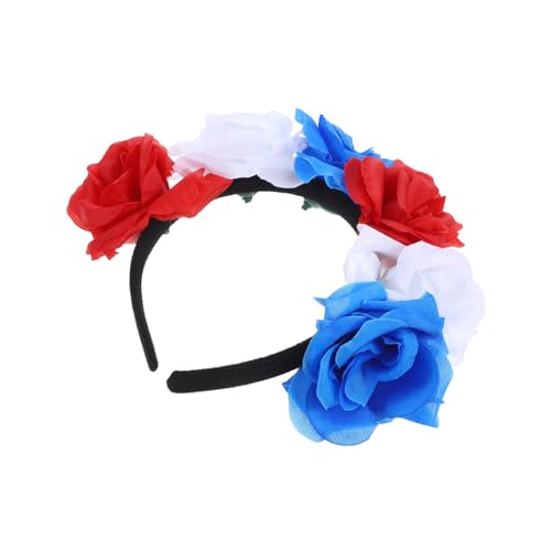 OSOLADY Rosen-Halloween-Stirnband Stirnband blau weiß rot Stirnband für Halloween Haar-Accessoires von OSOLADY