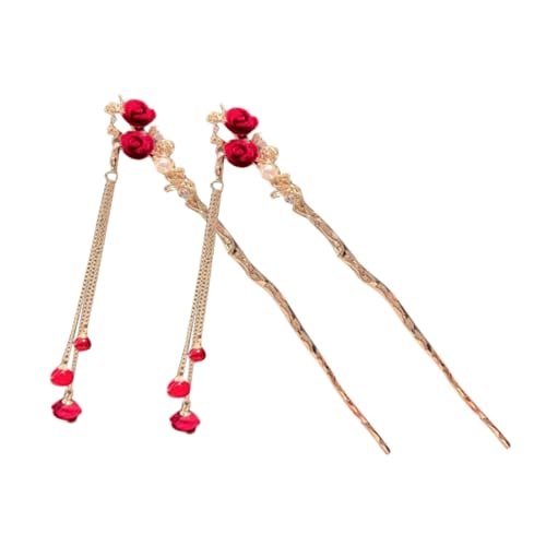 OSOLADY Rosen-haarstäbchen 2er-set Vintage-stil Haarstäbchen Für Frauen Und Mädchen Haar-accessoires von OSOLADY