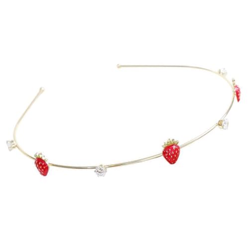 OSOLADY Rotes Erdbeer Haarband aus Langlebiger Legierung Leicht und Hautfreundlich Modisches Stirnband für Damen Geeignet für Partys Hochzeiten und Alltag Charmantes Accessoire für Frauen von OSOLADY