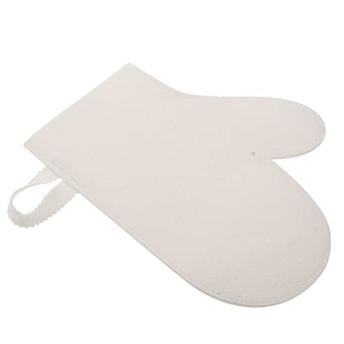 OSOLADY Saunahandschuh aus Filz Hitzeschutzhandschuh Sauna Duschhandschuh für Männer und mit Praktischem Aufhängering von OSOLADY