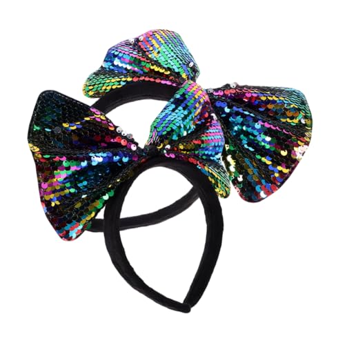 OSOLADY Schickes Schleifen-stirnband Mit Pailletten Haarnadel Für Kinder Stilvolle Party-kopfbedeckung Für Jungen Und Mädchen Karneval von OSOLADY