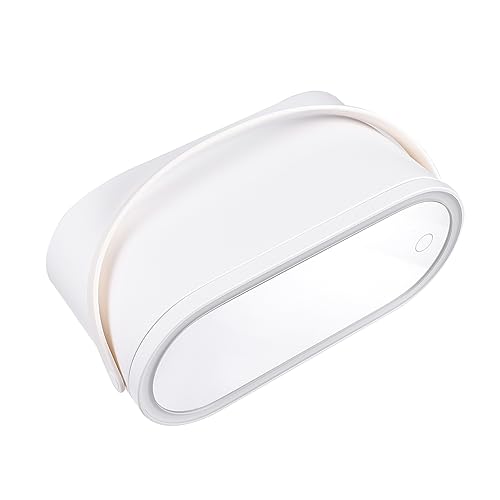 OSOLADY Schminkspiegel Mit Licht Reise Kosmetik Organizer Hülle Bruchfester Kunststoff Aufbewahrungsbox Mit Led-Spiegel Tragbar Für Outdoor-aktivitäten von OSOLADY