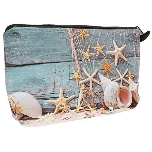 OSOLADY Handliche Kosmetiktasche Mit Meeresmuschel-Aufdruck Leicht Und Kompakt Reise-Make-up-Organizer Für Mädchen von OSOLADY