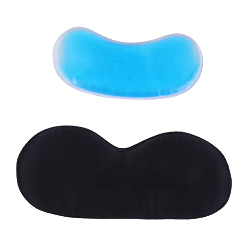 OSOLADY Seiden Schlafmaske für Damen und Herren Verstellbar Schwarz für Ungestörten Schlaf für Reisen mit Seide von OSOLADY