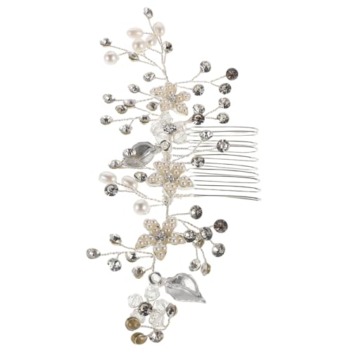 OSOLADY Seitliche Haarkämme Mit Strasssteinen: Kristallblumen-clips Für Die Braut – Hochzeits-kopfschmuck Mit Kunstperle – Französisches Schmuckzubehör – Frauen, Mädchen, Brautjungfern von OSOLADY