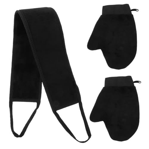 OSOLADY Set mit Tiefenwirksamen Peeling-badehandschuhen Körperpeeling und Handtuch für Die Tägliche Hautpflege von OSOLADY