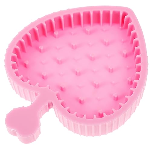 OSOLADY Silikon Scheuerpad Make Up Pinselreiniger Wirklich Sanft Geformter Schrubber Mascara Pinselmatte Kosmetik Make Up Wattepads Wasch Make Up Reinigungsbürste Rosa Kieselgel von OSOLADY