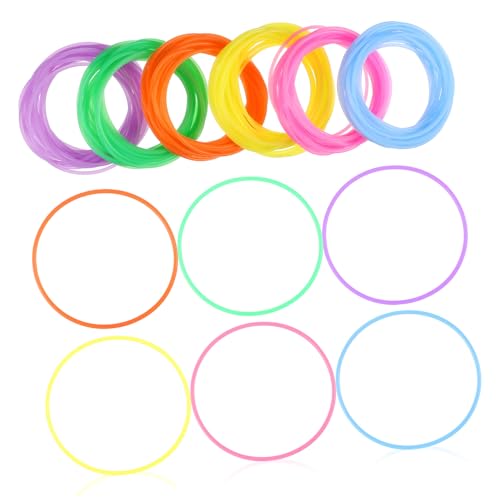 OSOLADY Silikon-gelee-armbänder Haargummis 120 Stück Multifunktionaler Neon-schmuck Für Frauen Neon-accessoires Für 80er-jahre-partys von OSOLADY