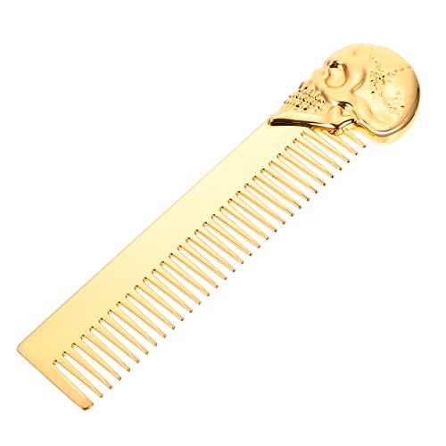 OSOLADY Bartkamm Mit Totenkopf-design Leichter Reisekamm Ergonomischer Haarstyling-kamm Für Männer Für Bartpflege Und Heimgebrauch von OSOLADY