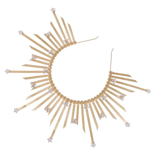 OSOLADY Sonnenstrahlen Kopfschmuck für Goldenes Göttinnen Stirnband Cosplay Haaraccessoire Halloween und Festliche Anlässe Leicht und Tragbar OSOLADY Sonnenstrahlen Kopfschmuck für Goldenes Göttinnen Stirnband Cosplay Haaraccessoire Halloween und Festliche Anlässe Leicht und Tragbar von OSOLADY