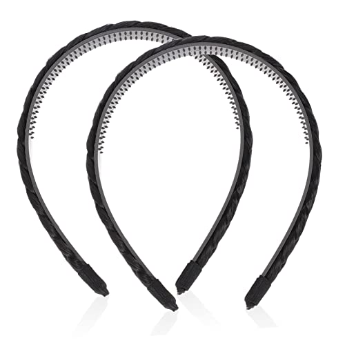 OSOLADY 2stücke Geflochtene Haarbänder Aus Hochwertigem Kunsthaar Für Mädchen Haaraccessoire Für Partys Hochzeiten Und Alltag Natürliches von OSOLADY