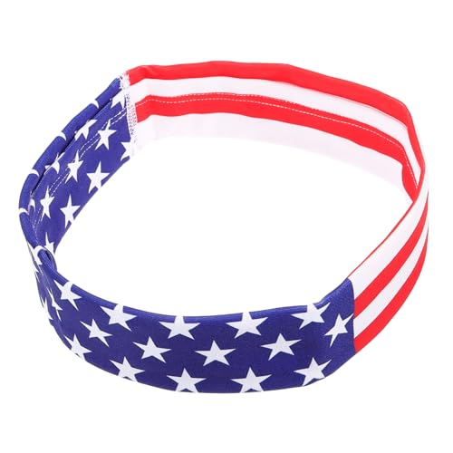 OSOLADY Stirnband Für Damen Schweißband Atmungsaktiv Leicht Sport Yoga Laufband Stirnband Mit Flaggenmuster von OSOLADY