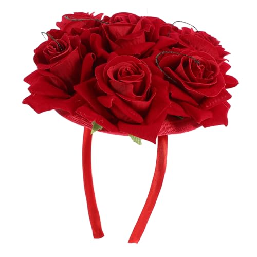 OSOLADY Stirnband-Mütze rose haarschmuck Party-Accessoire Festlicher Kopfschmuck Festliches Haarband Blumenhaarband Party-Cosplay-Kopfbedeckung Party-Stirnband für Erwachsene Metall rot OSOLADY Stirnband-Mütze rose haarschmuck Party-Accessoire Festlicher Kopfschmuck Festliches Haarband Blumenhaarband Party-Cosplay-Kopfbedeckung Party-Stirnband für Erwachsene Metall rot von OSOLADY