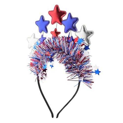 OSOLADY Unabhängigkeitstags-stirnband Mit Fünfzackigen Sternen Patriotisches Haaraccessoire Für Erwachsene Für Kostümpartys Und Festivals Bequem Und Rutschfest von OSOLADY
